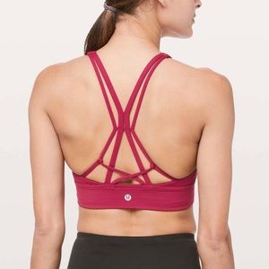 Lululemon Ride & Reflect SoulCycle Bra Ruby Red Size 8